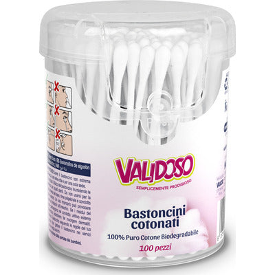 VALIDOSO 100 BASTONCINI COTONATI 12 PZ