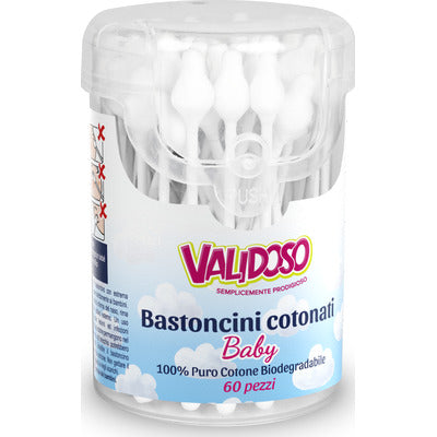 VALIDOSO 60 BASTONCINI COTONATI BABY 12 PZ