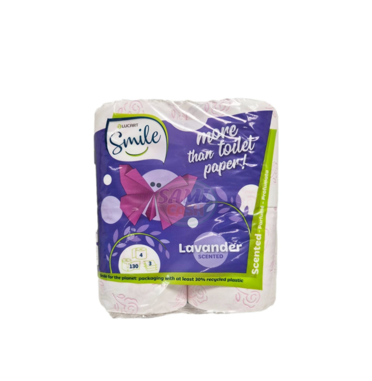 Carta Igienica Smile 4R 3V Lavanda Pack da 24 - Totale Rotoli 96
