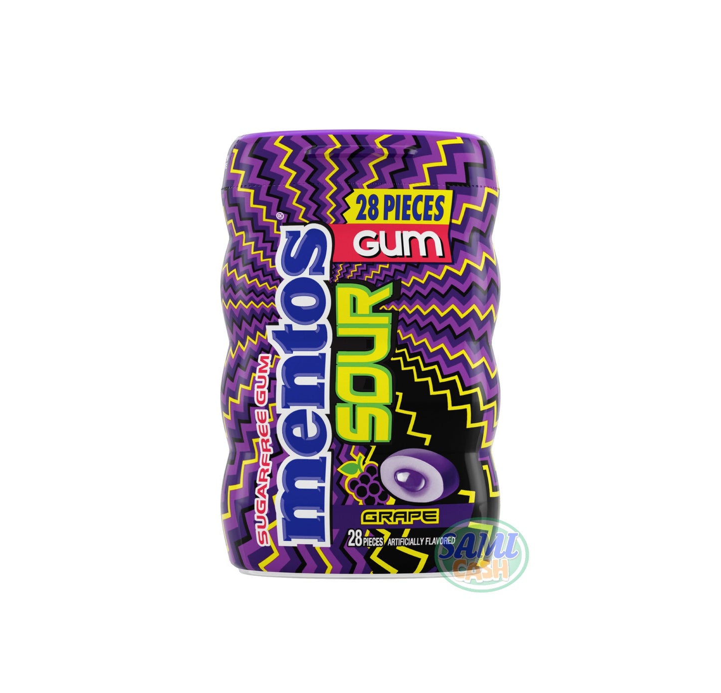 Chewing Gum Mentos Sour Gum Grape Barattolo 6 Pezzi