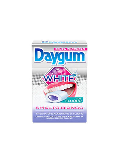 Daygum White Astuccio 20 Pezzi Chewing Gum