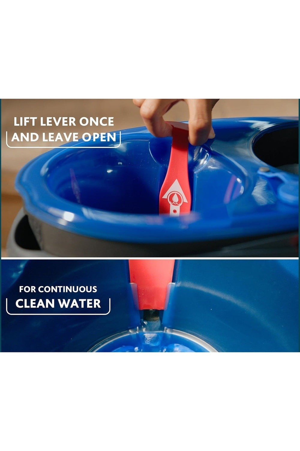 Vileda H2Pro Spin Mop – Sistema Lavapavimenti con Secchio a Doppia Vasca, Acqua Pulita ad Ogni Risciacquo