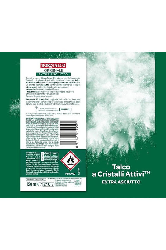 Deodorante Borotalco 150ml Spray Originale Talco
