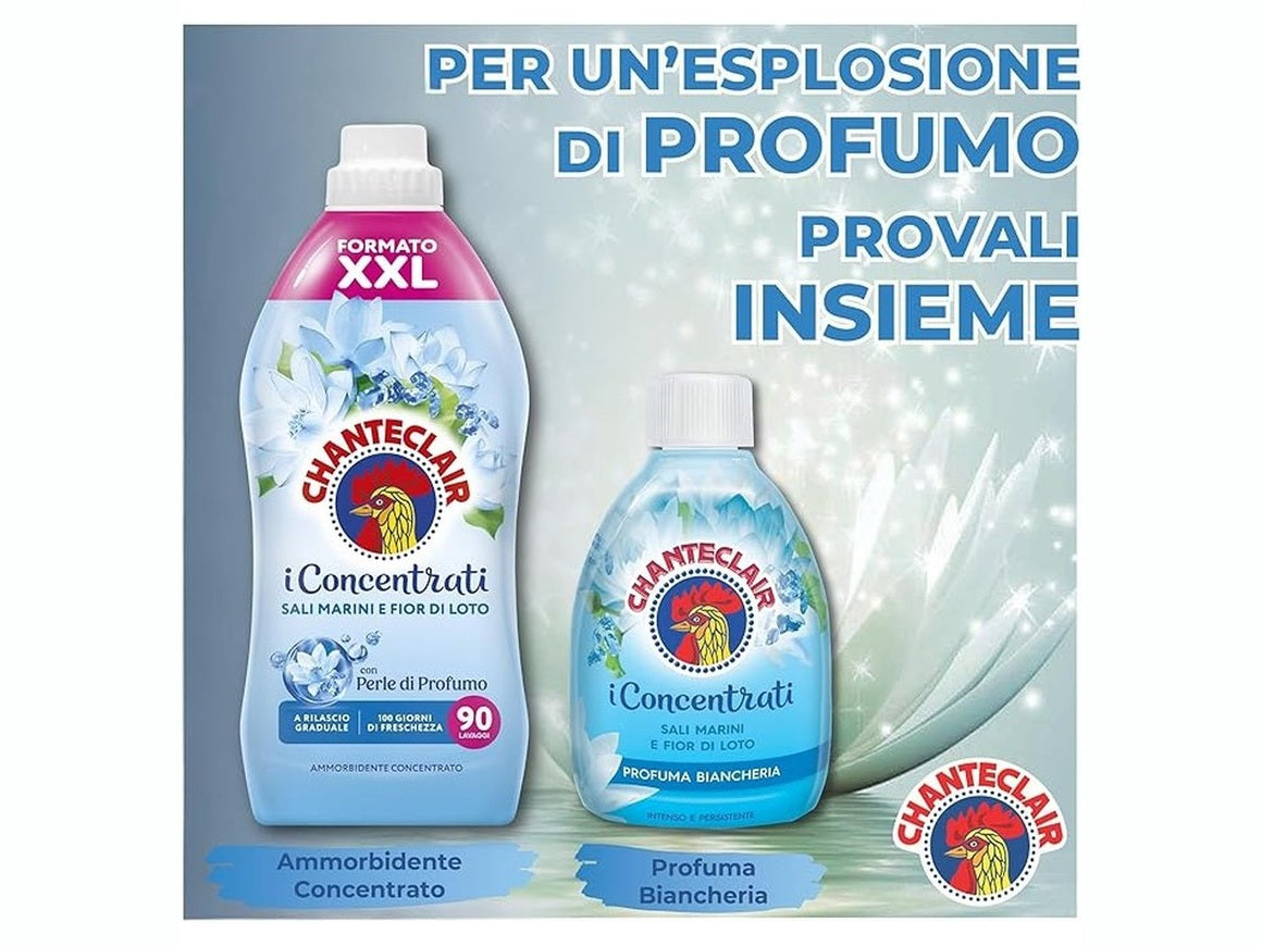 Chanteclair Ammorbidente Concentrato Sali Marini e Loto – 90 Lavaggi, 1,8L