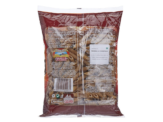 Pasta Divella Penne Ziti Rigate Integrali 500g – Pasta Integrale di Semola di Grano Duro