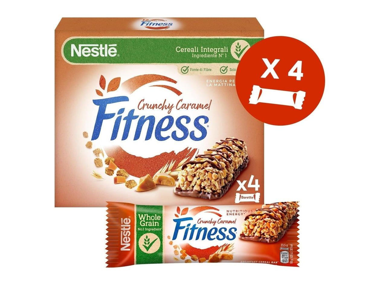 Barretta Fitness 4pz Crunchy Caramel Nestlé – Snack Croccante e Gustoso