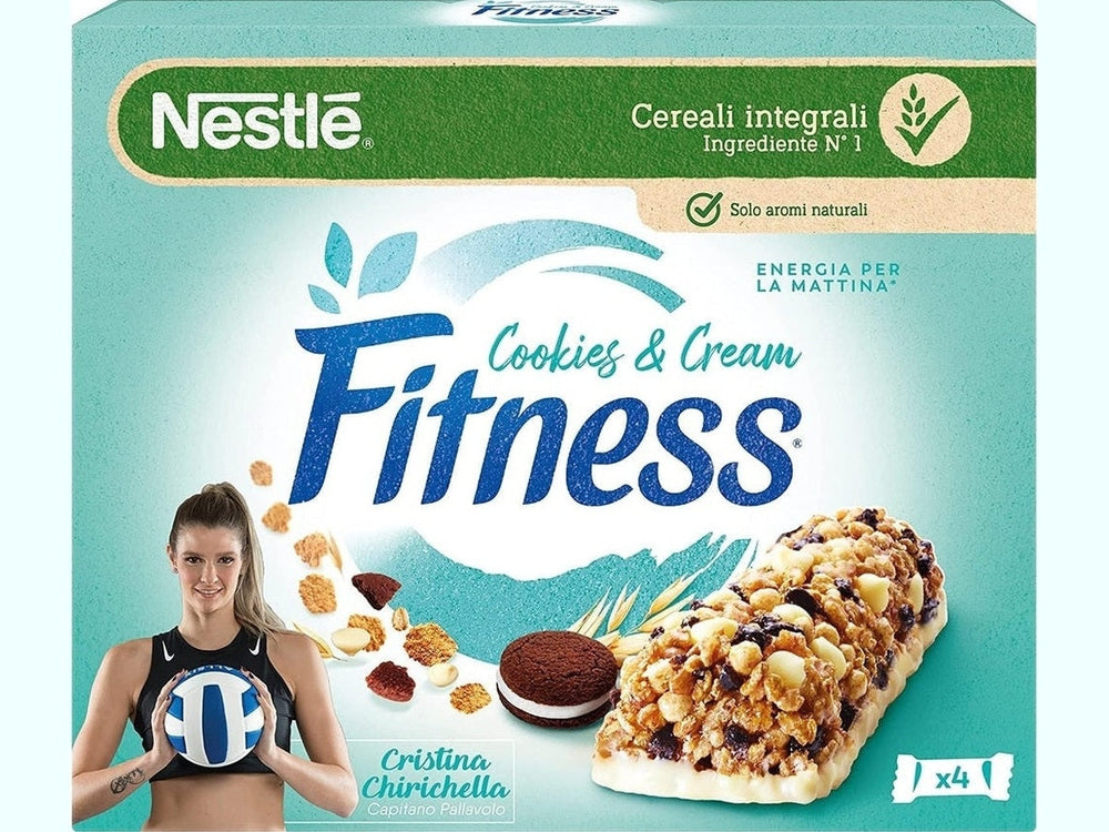 Barretta Fitness 4pz Cookies & Cream Nestlé – Snack Goloso e Nutritivo