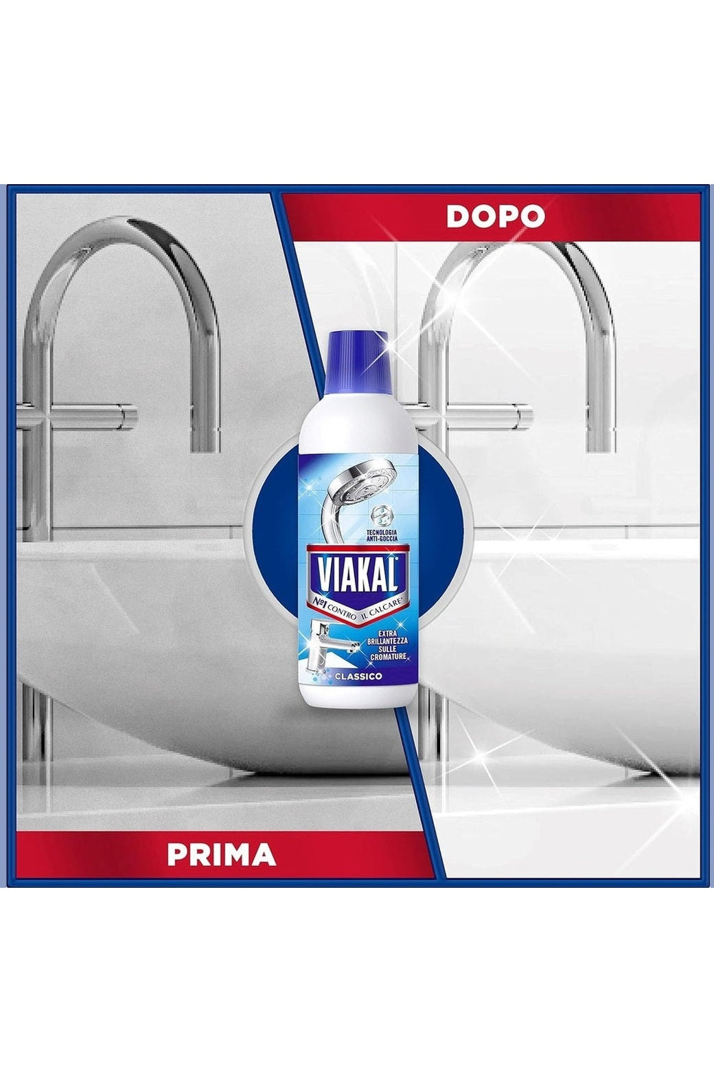Viakal Anticalcare Detersivo Liquido Classico, Confezione da 10 pezzi