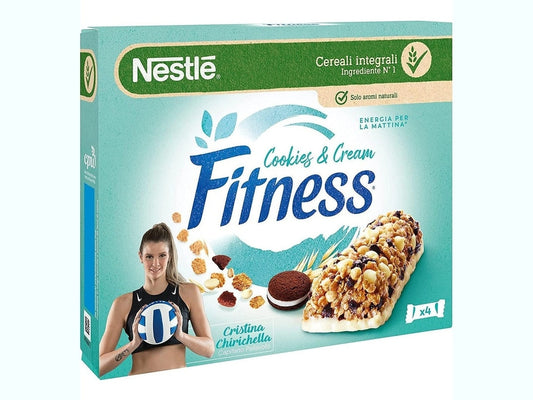 Barretta Fitness 4pz Cookies & Cream Nestlé – Snack Goloso e Nutritivo