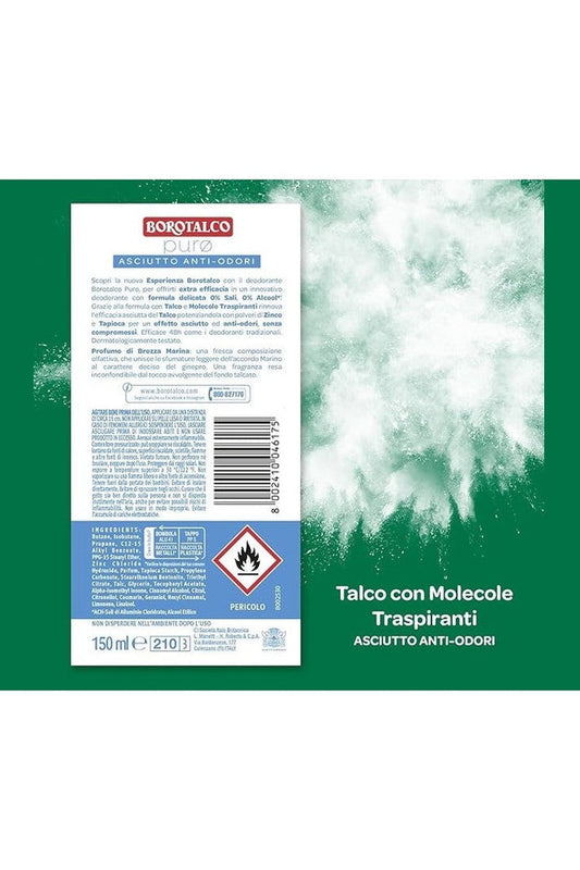 Deodorante Borotalco 150ml Spray Brezza Marina