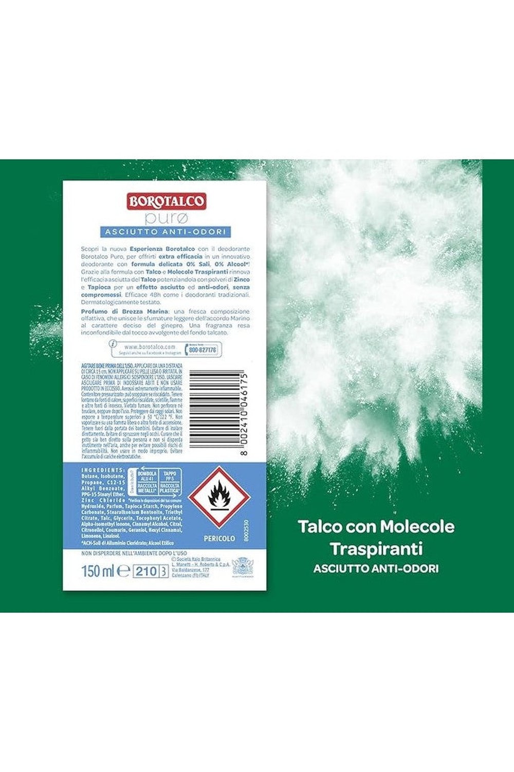 Deodorante Borotalco 150ml Spray Brezza Muschiata