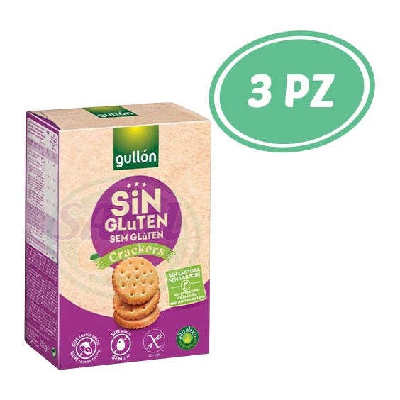 GULLON S/GLUTINE CRACKERS GR.100 3 pz