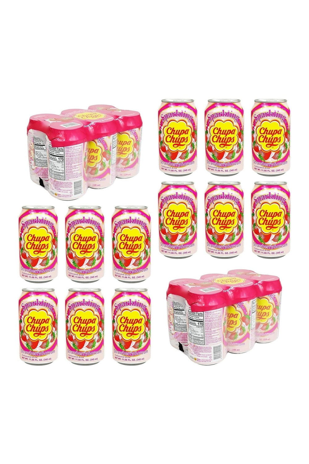 Chupa Chups Bibita 345ml Crema Fragola