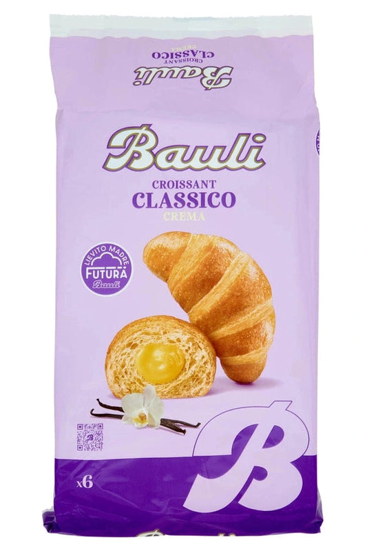 Croissant Bauli con Crema Pasticcera 6pz – Soffice Sfoglia Lievitata Naturalmente, Ripiena di Dolcezza