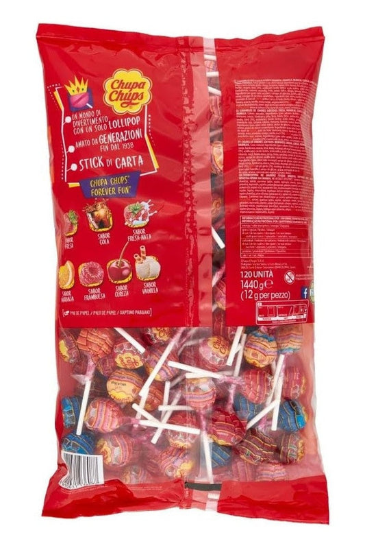 Chupa Chups The Best Of – 120 Lecca Lecca ai Frutti Assortiti, Busta Convenienza, Idee Regalo e Feste da Condividere