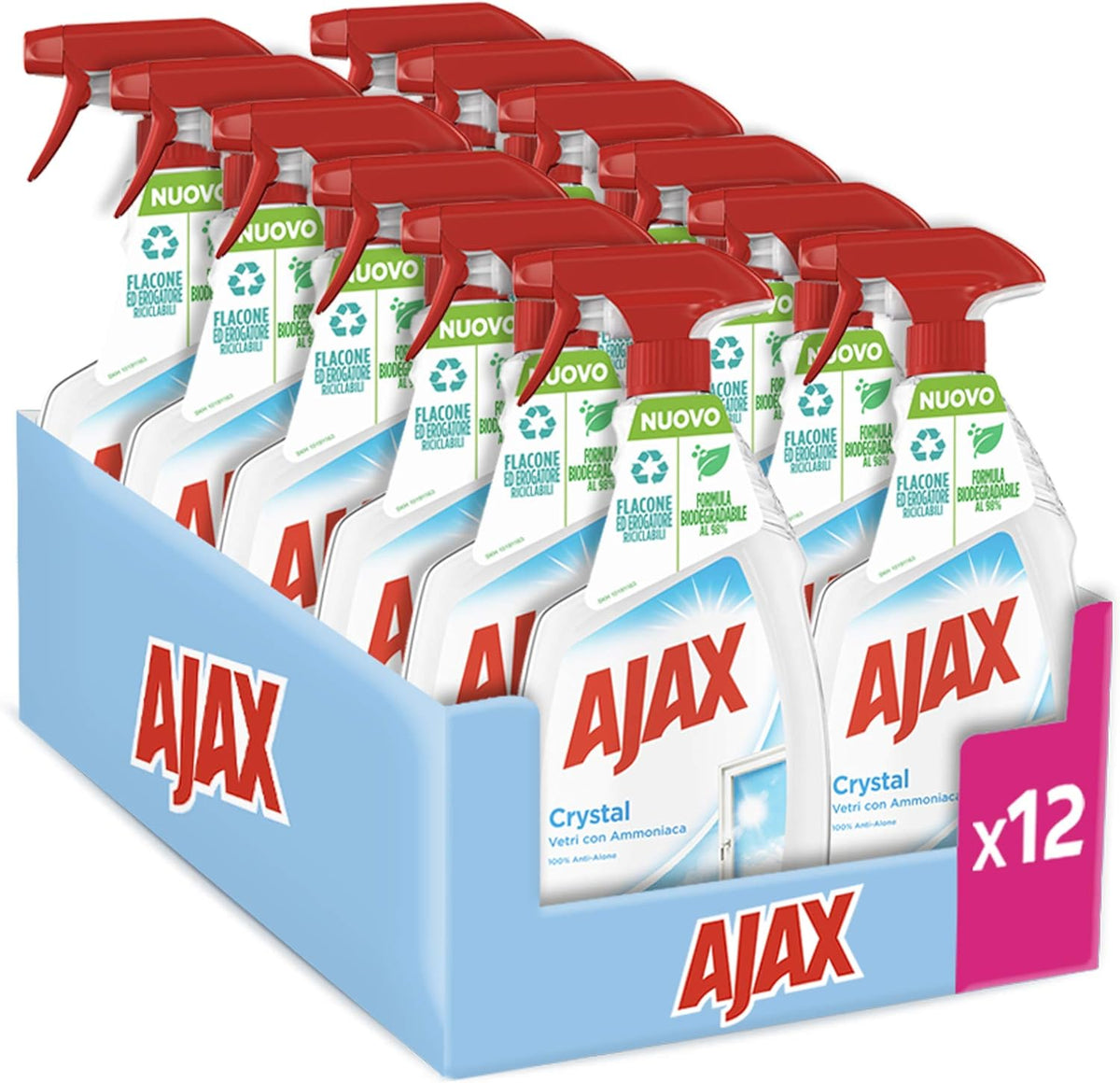 AJAX SPRAY 750 ML VETRI CRYSTAL 12 Pack