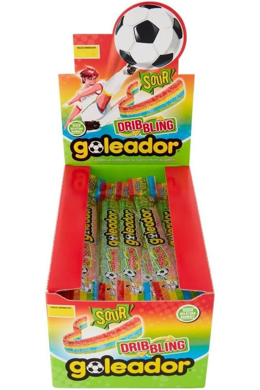 Goleador Dribbling Rainbow – Caramelle Gommose Frizzanti Sour, Gusti Frutti Assortiti, 144 Pezzi Monoporzione, Incartate Singolarmente