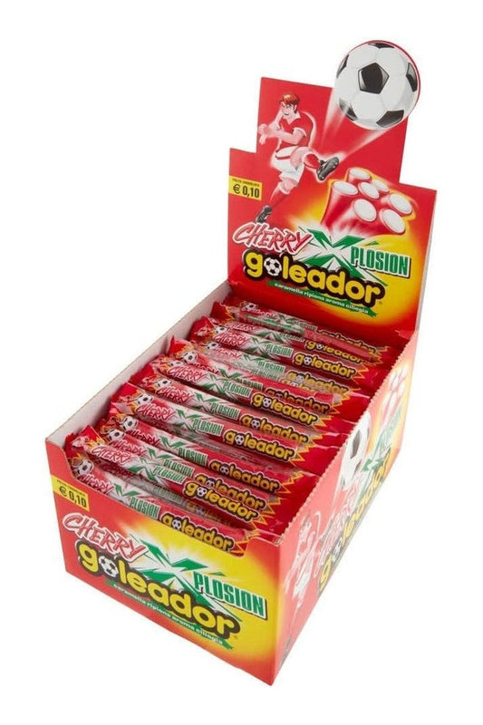Goleador Xplosion Cherry – Caramelle Gommose Ripiene al Gusto Ciliegia, Box da 150 Pezzi Monoporzione, Incartate Singolarmente (1,5 kg)