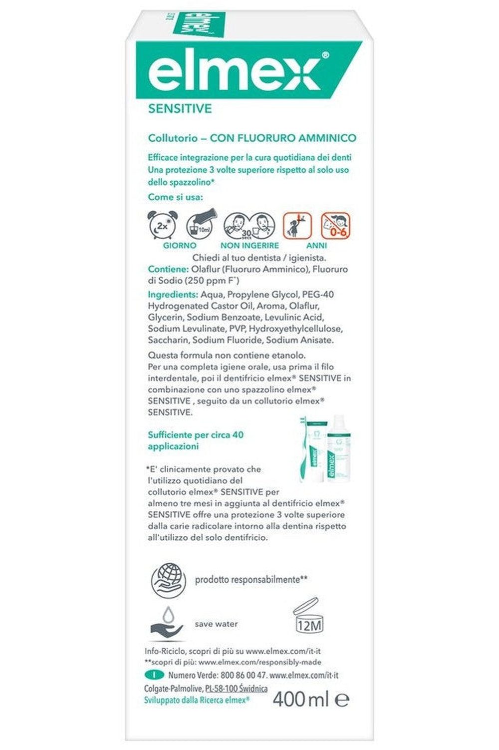 Collutorio Elmex 400ml Sensitive