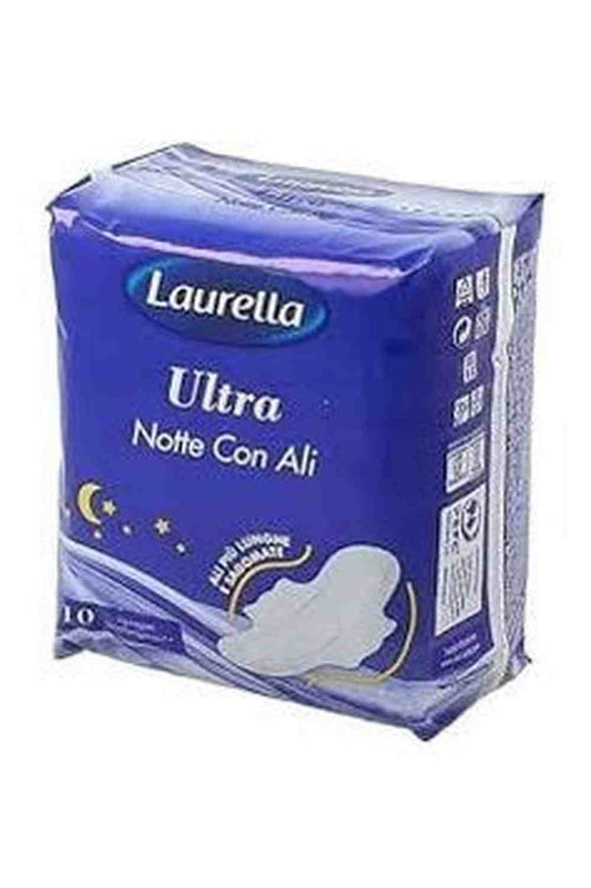 Laurella Assorbenti Notte con Ali – 10 Pezzi | Protezione Ultra per le Ore Notturne, Comfort e Sicurezza Garantiti