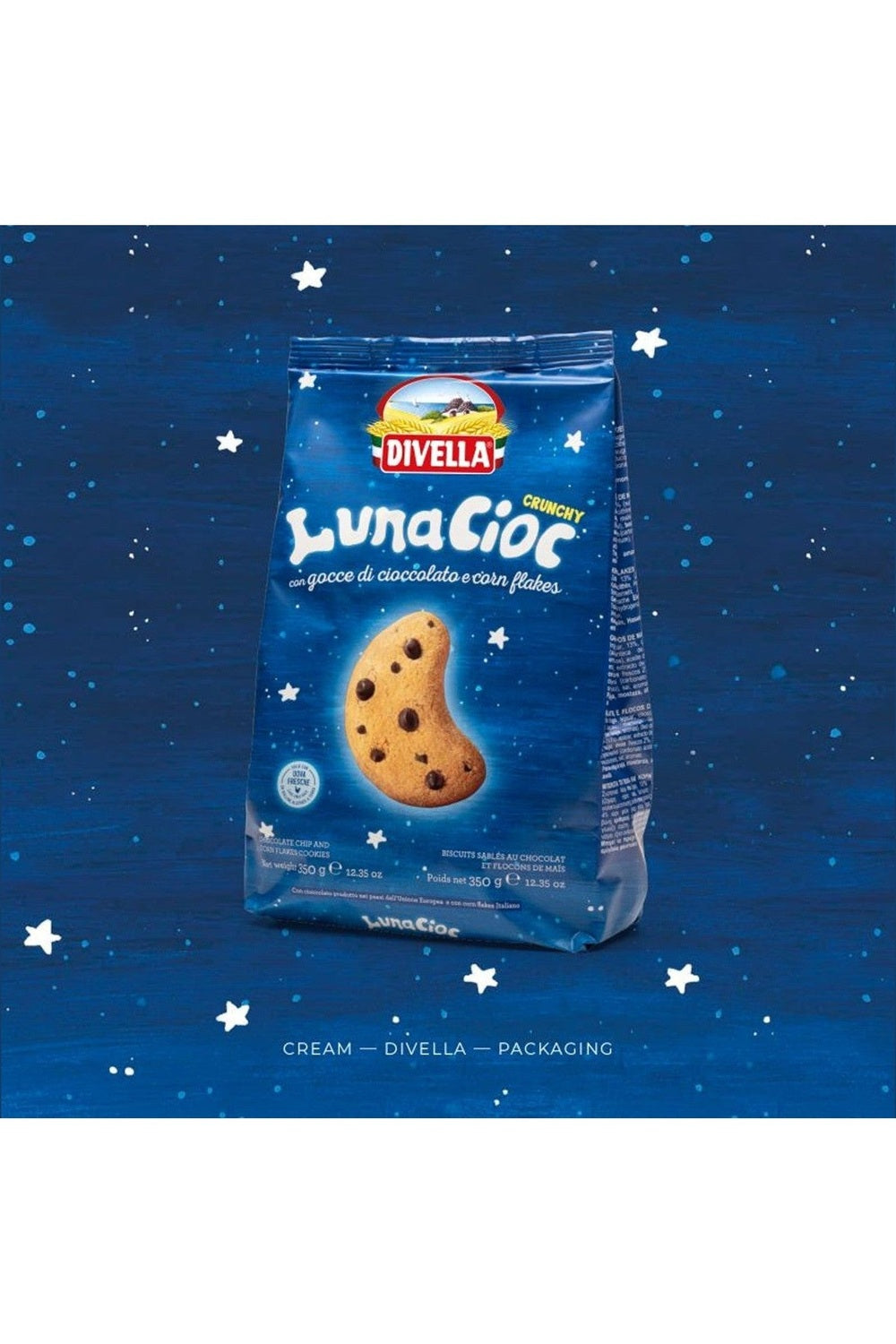 Biscotti Divella Lunacioc 350g con Gocce di Cioccolato e Cornflakes – Gusto Croccante e Goloso