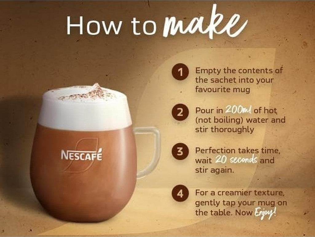 Nescafé Café Menu Double Choca Mocha – Bevanda al Cioccolato e Caffè Solubile, 48 Bustine (8 Confezioni), 1,1 kg