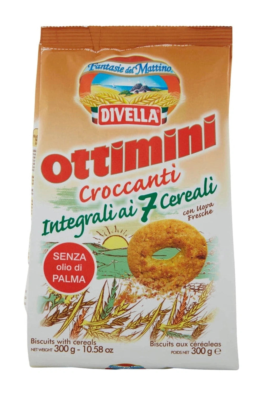 Biscotti Divella Ottimini 300g Integrali 7 Cereali – Gusto Naturale e Croccantezza Salutare