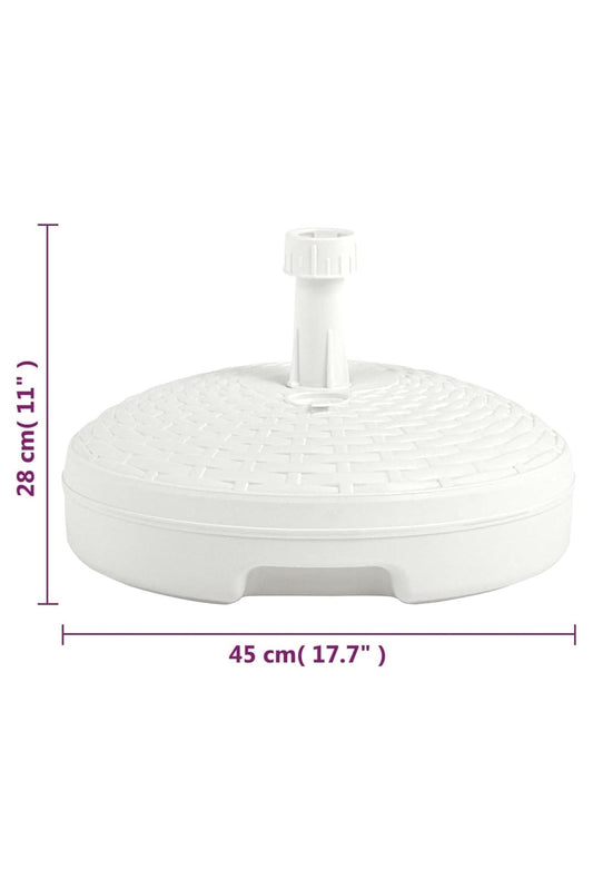 BASE OMBRELLONE 45CM ROUND RATTAN BIANCO