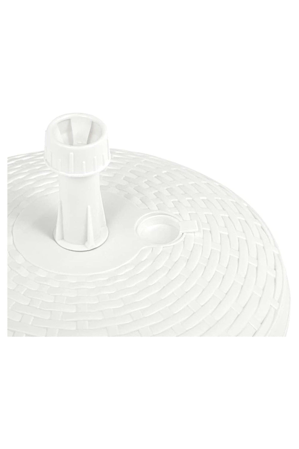 BASE OMBRELLONE 45CM ROUND RATTAN BIANCO