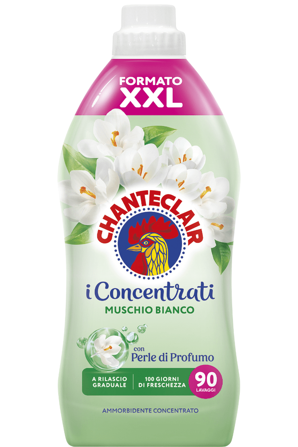 Chanteclair Ammorbidente Concentrato Muschio Bianco 1,8L – 90 Lavaggi di Profumo e Morbidezza Intensa