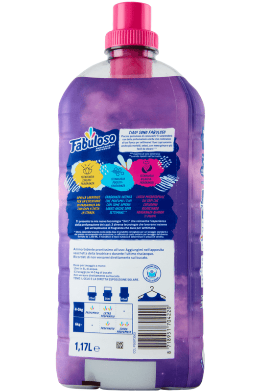 Fabuloso Ammorbidente Concentrato Magnolia e Lavanda 1170ml – 53 Lavaggi di Morbidezza e Profumo Rilassante