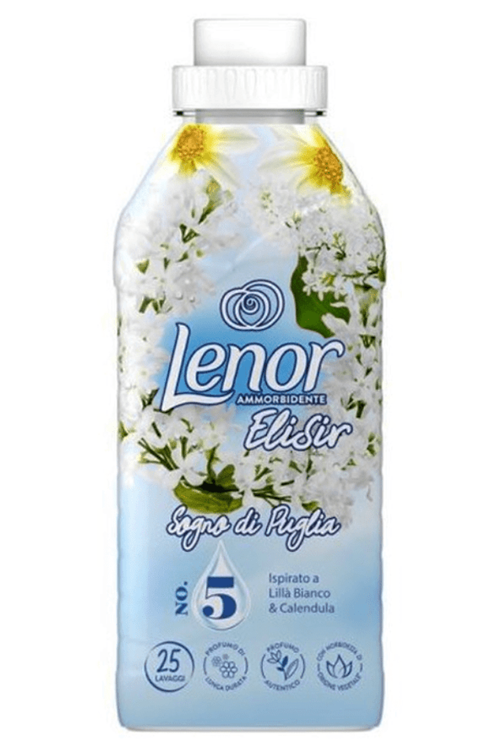 Lenor Ammorbidente Elisir Puglia – 25 Lavaggi di Morbidezza e Profumo Mediterraneo Intenso