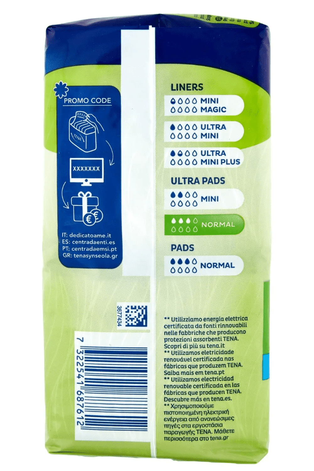 TENA Discreet Ultra Normal 16pz β Protezione Ultra Leggera per Perdite Urinarie con Cura della Pelle Sensibile