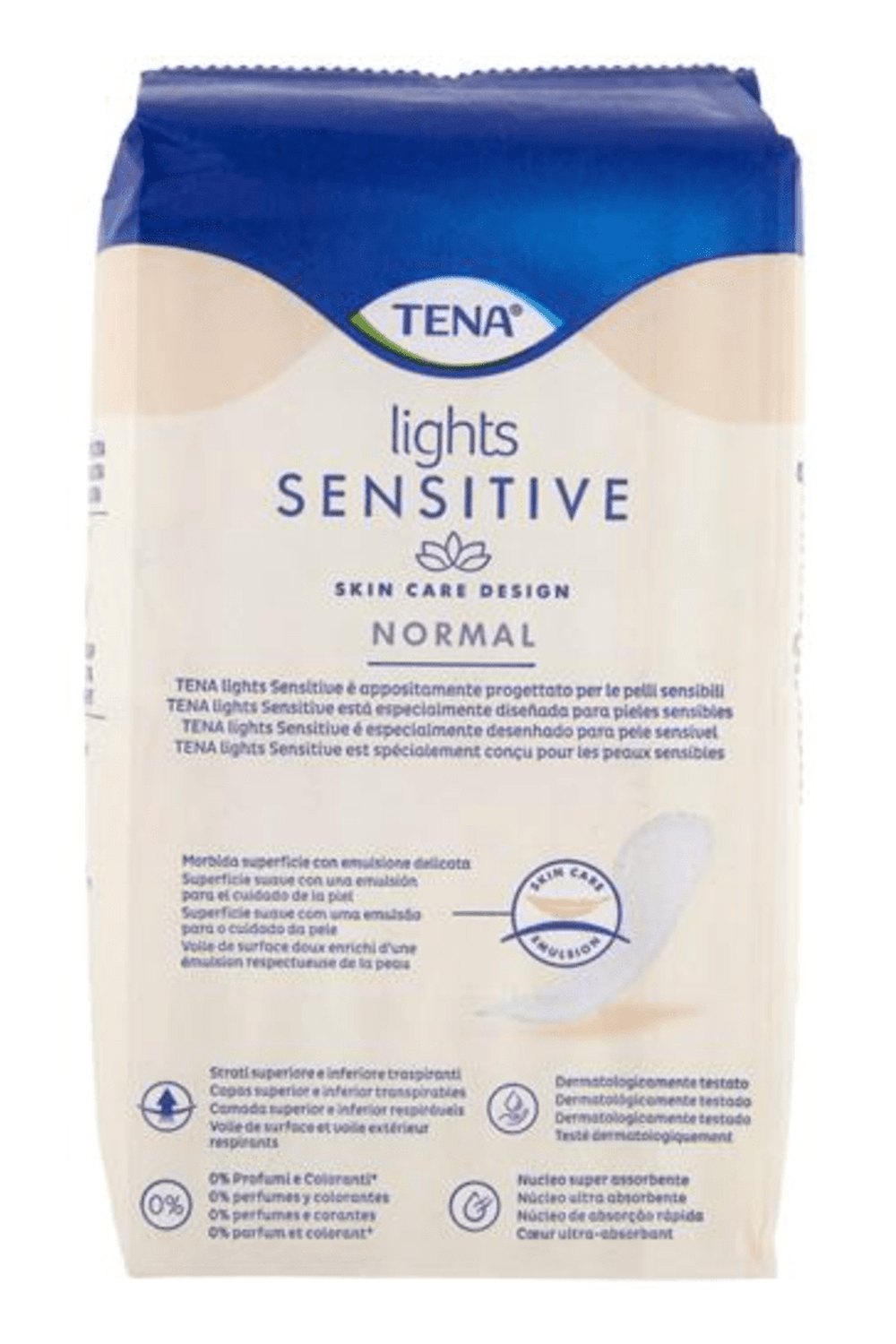 TENA Lights Sensitive Ultra Normal 16pz β Protezione Leggera per Perdite Urinarie con Cura della Pelle Sensibile