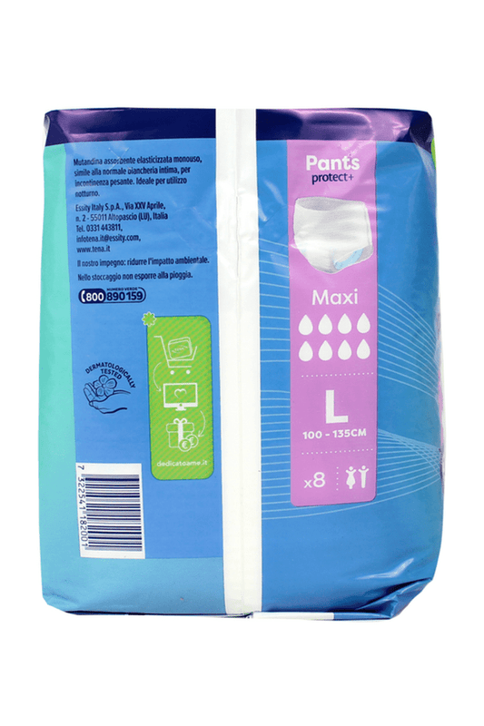 TENA Pants Maxi Large PZ.8 – Mutandine Assorbenti per Incontinenza Abbondante, Taglia Large