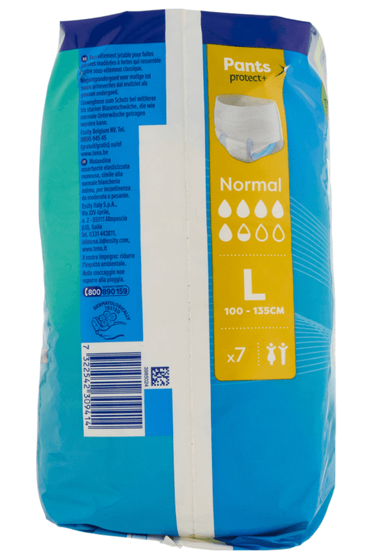 TENA Pants Normal Large PZ.7 – Mutandine Assorbenti per Incontinenza Leggera, Taglia Large