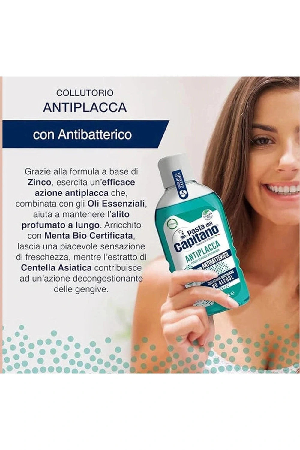 Mouthwash Pasta del Capitano 400ml Green Anti Plaque