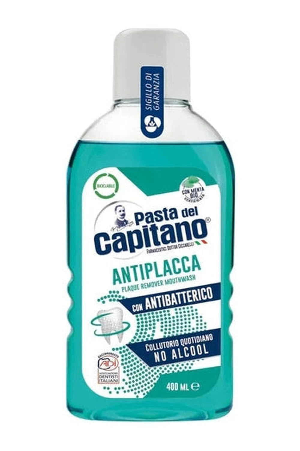 Mouthwash Pasta del Capitano 400ml Green Anti Plaque