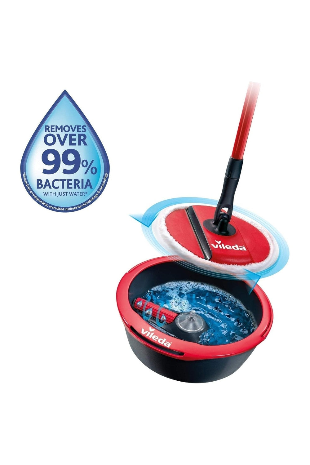 Vileda Spin & Clean – Sistema Lavapavimenti Autopulente con Rullo, Pulizia Profonda e Igienica