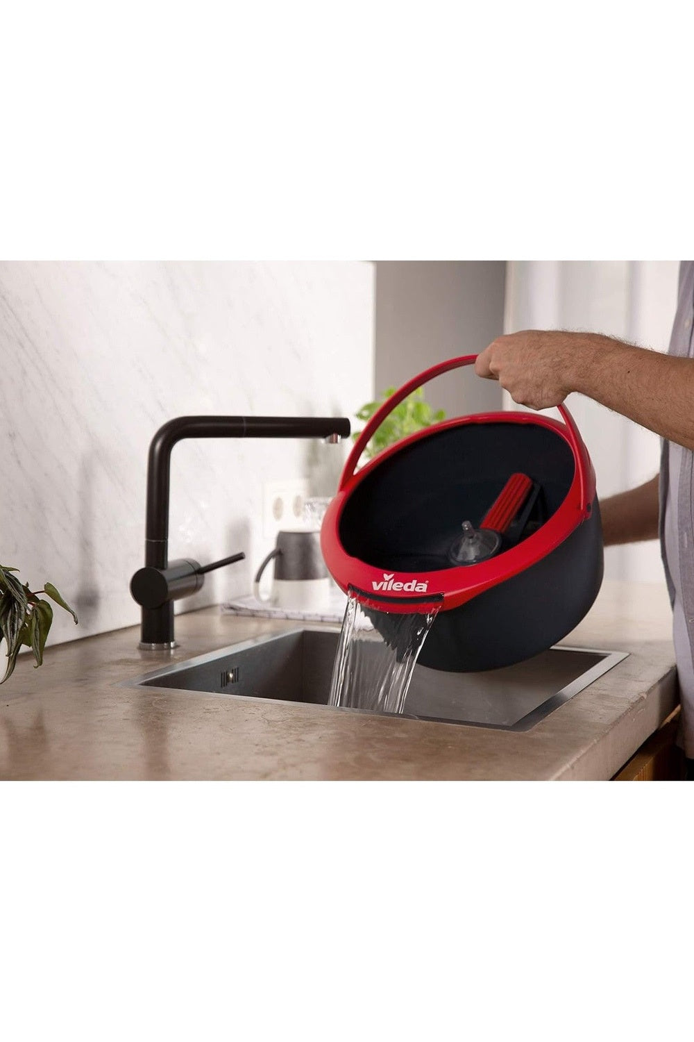 Vileda Spin & Clean – Sistema Lavapavimenti Autopulente con Rullo, Pulizia Profonda e Igienica