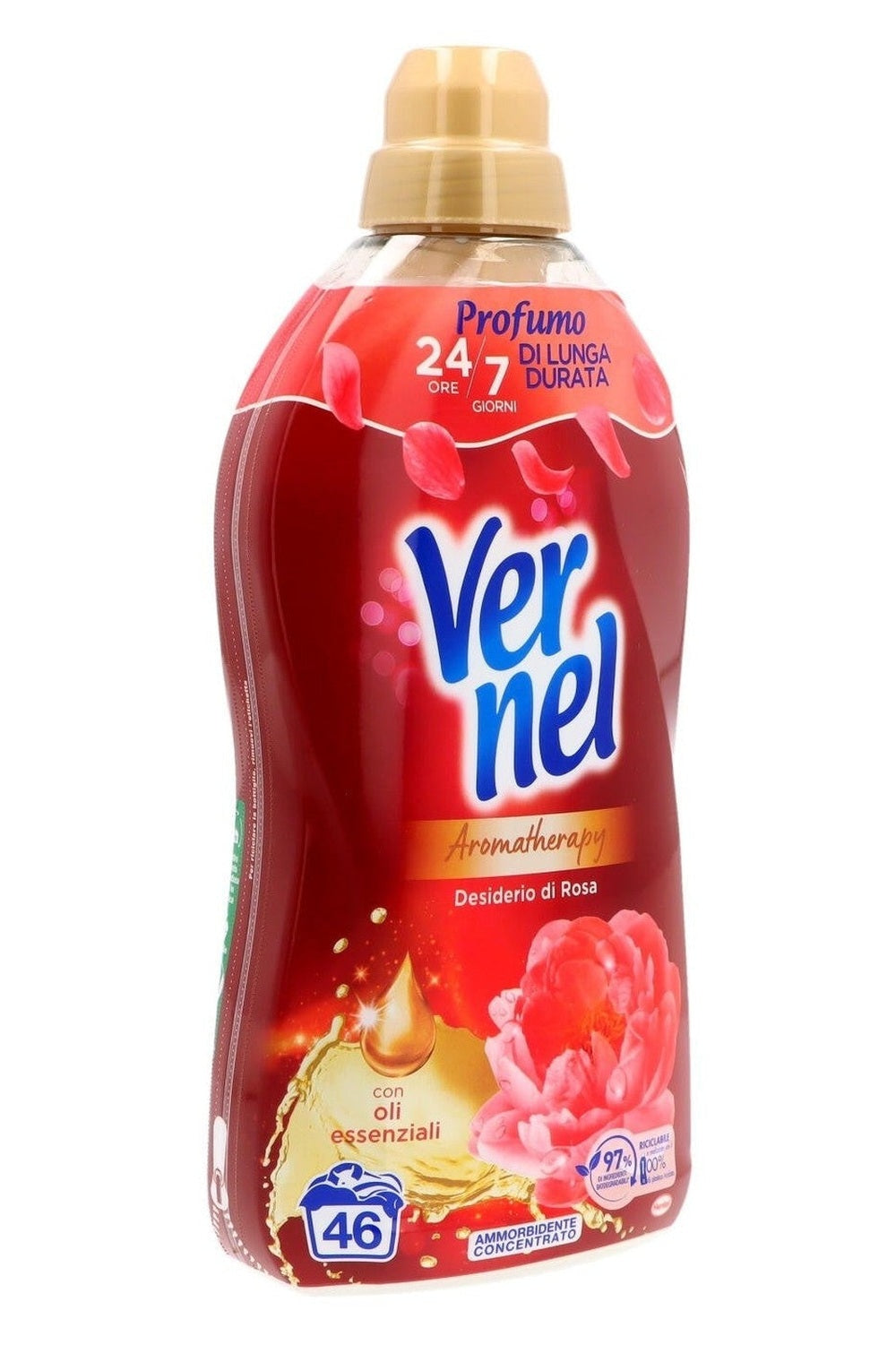 Vernel Ammorbidente Concentrato 1,15L – Red Rose, Eleganza Intensa e Profumo di Rosa Rossa
