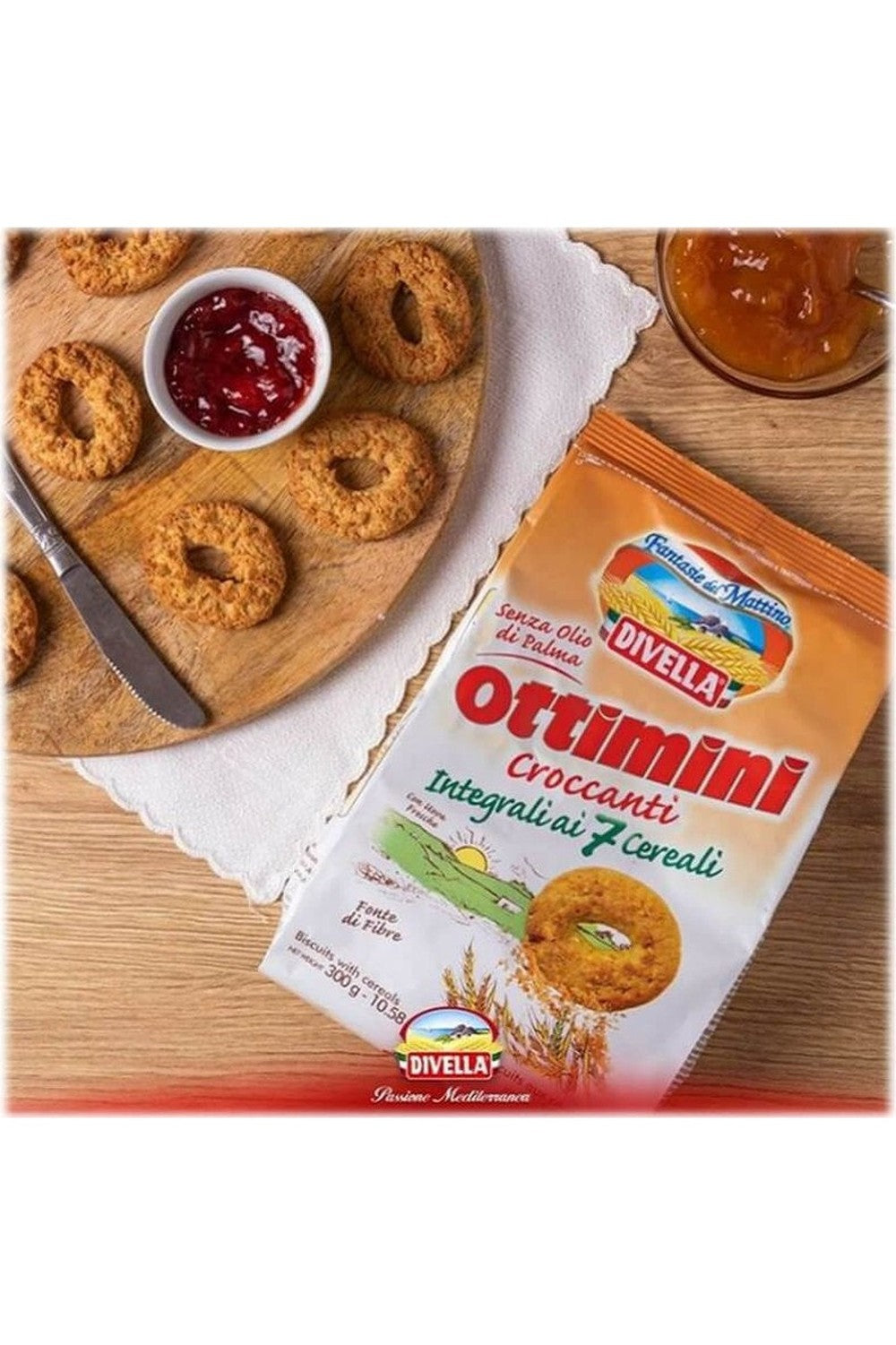 Biscotti Divella Ottimini 300g Integrali 7 Cereali – Gusto Naturale e Croccantezza Salutare