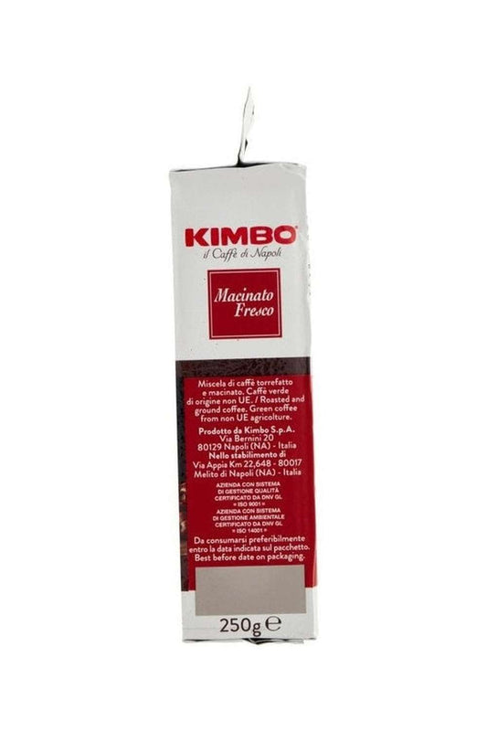 Caffè Kimbo Macinato Fresco 250g – Equilibrio Perfetto tra Aroma e Gusto per un Espresso da Bar a Casa Tua