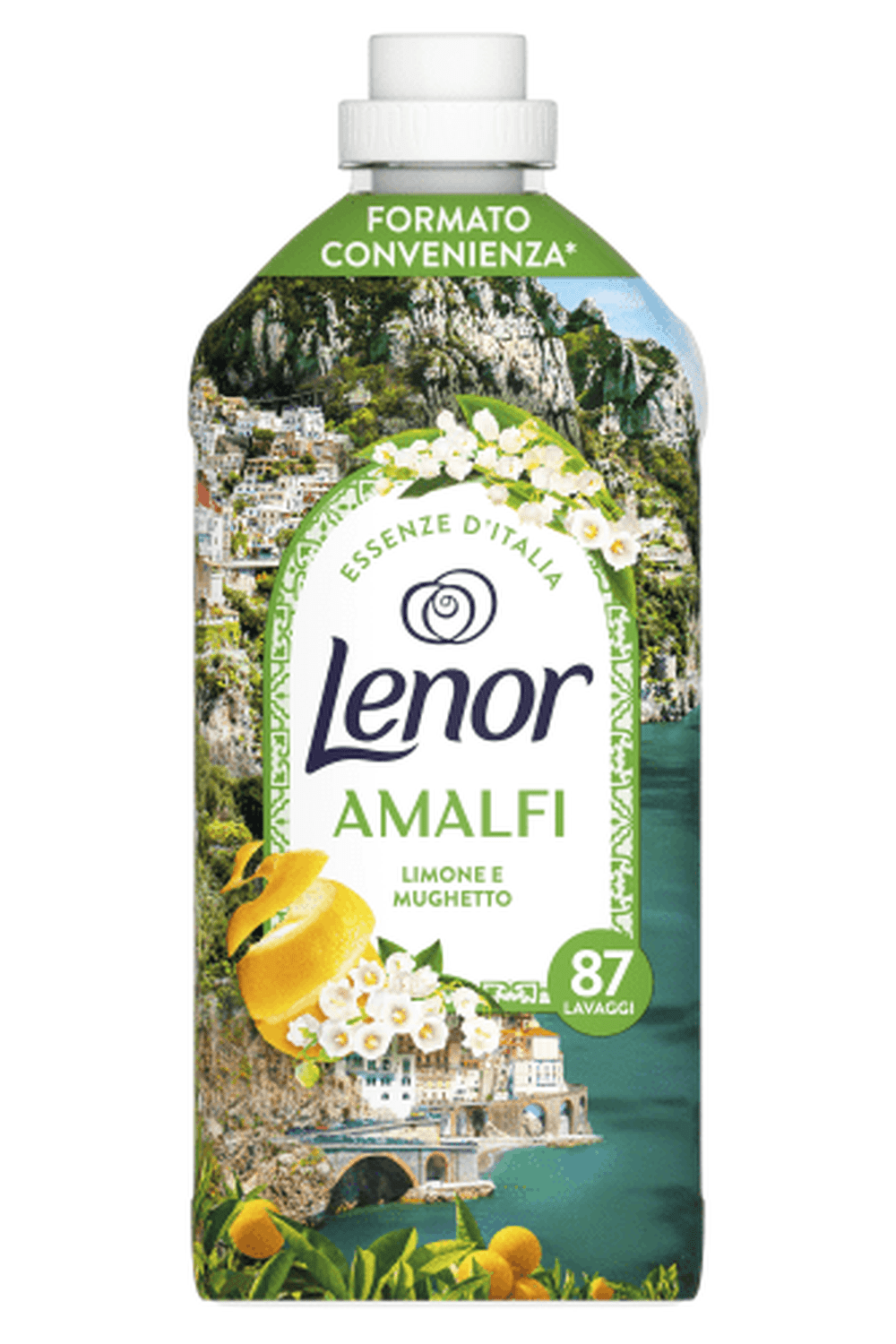 Lenor Ammorbidente Concentrato 87 Lavaggi – Essenze Amalfi per una Fragranza Ispirata alla Costiera