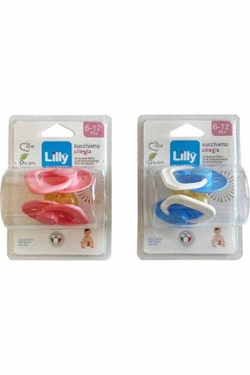 Lilly 2pcs Latex Pacifier 6-12 Months
