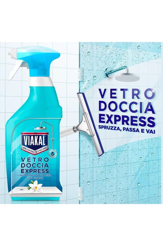 Viakal Anticalcare Spray Doccia 470ml – Rimuove il Calcare e Protegge le Superfici con Brillantezza Duratura