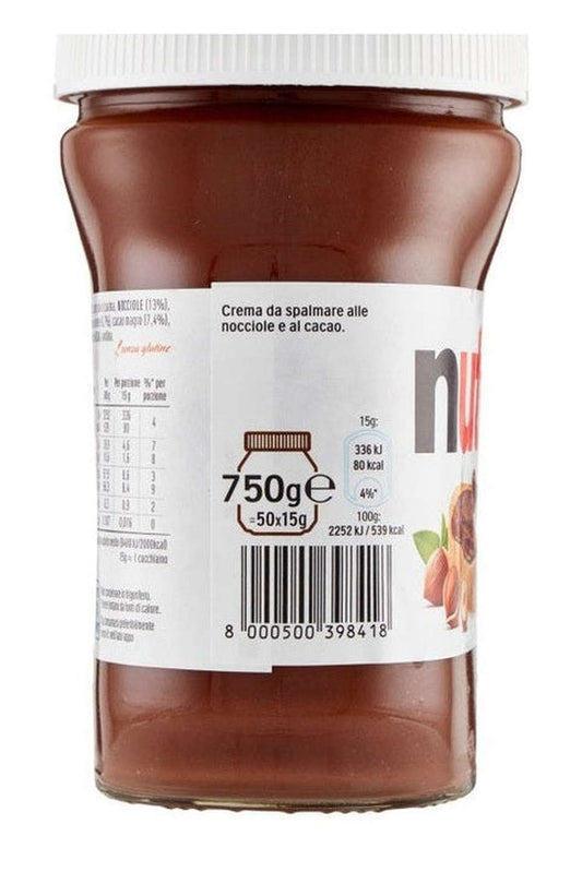 Nutella Ferrero 750g – Crema Spalmabile Maxi Formato per la Colazione di Tutta la Famiglia