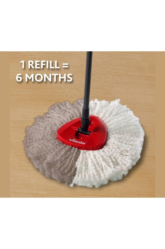 Vileda Turbo Smart – Sistema Lavapavimenti con Secchio a Pedale e Mop in Microfibra, Pulizia Profonda e Senza Sforzo