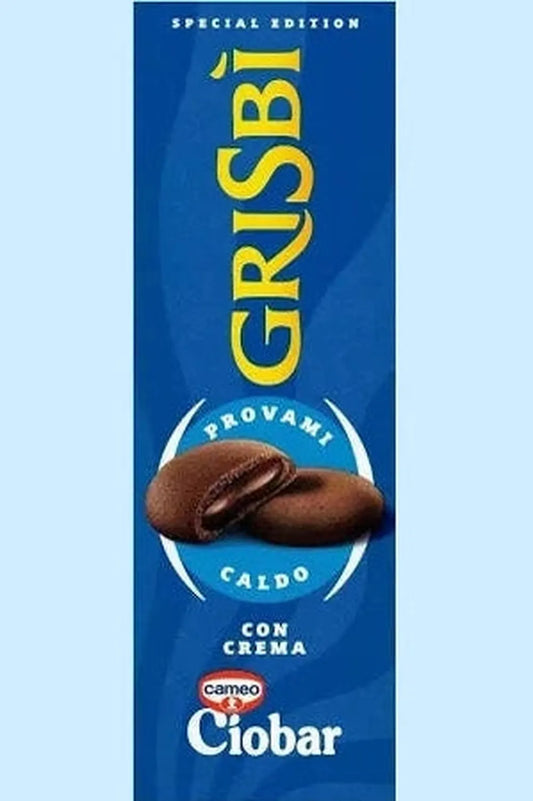 Biscotti Grisbì 112g Ripieni di Crema al Ciobar – Cuore Morbido al Cioccolato Caldo in un Guscio Croccante