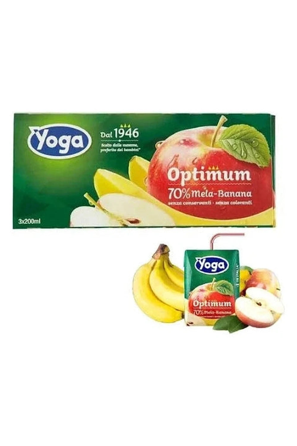 Yoga Brik Succhi 200ml 3pz Mela e Banana
